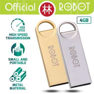 Robot RF304 4GB USB Flashdisk Metal High Speed & Lightweight Silver
