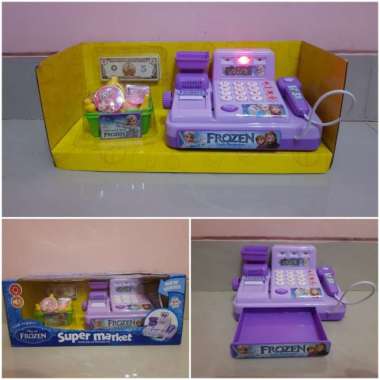 mainan cash register mesin kasir uang - mainan mesin kasir toko Multicolor
