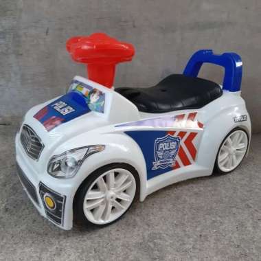 mainan mobil polisi tunggang dorong edukasi motor anak edukatif Multicolor