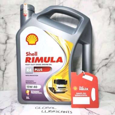 ALL NEW! Shell Rimula R4 PLUS/ R4X 15W-40 5 Liter (Oli Mesin Diesel Synthetic Technology)