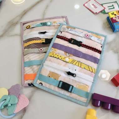 soft busy board/sensory board/montessori toys edukasi anak(handmade)