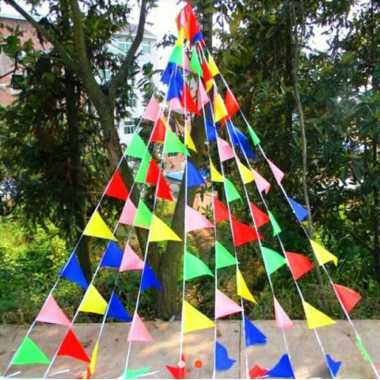 Grosir Bendera Segitiga Festival Warna Warni isi 10 Set