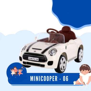 Yukita 06 Mobil aki Mini Cooper Putih