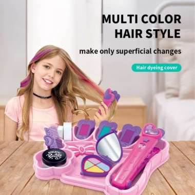 mainan anak multi color hair style mainan catokan rambut make up anak Multicolor