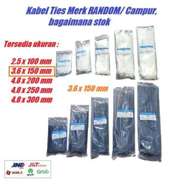 Kabel Tis Ties Cable Tie Tali Ripet 150 mm 150mm 15cm Putih