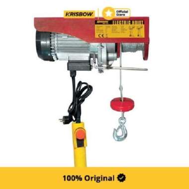 Krisbow Alat Derek Elektrik Hoist Reel Double Hook 300 Kg
