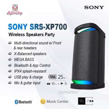 SONY SRS-XP700 SPEAKER WIRELESS PORTABLE BLUETOOTH KARAOKE PARTY
