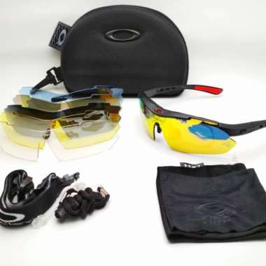 KACAMATA SEPEDA OAKLEY QUANTUM 5 LENSA