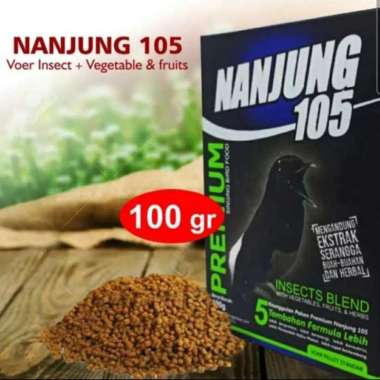 Nanjung 105 Vour Pelet Ebod Jaya 100 gr Pakan Burung Kicau Kacer Murai