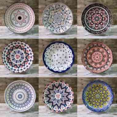 MIX Piring Makan Keramik Cantik 20cm plate 8 inch bohemian lucu cantik L