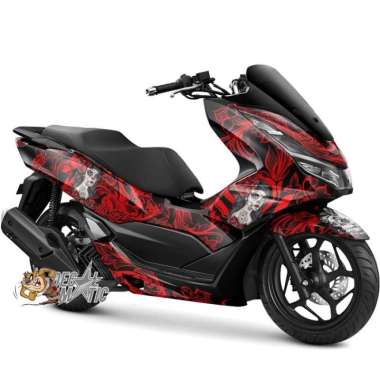 Decal Stiker Full Body Motor Honda PCX 160 / PCX150 Lady Rose PCX 160 Merah