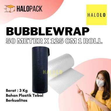 Bubble Wrap ROLL TEBAL 3 Kg Bubblewrap Hitam Putih 125 cm x 50 meter Putih