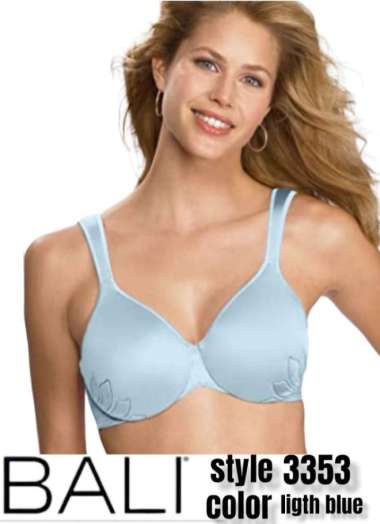 Bra Bali Aqua Color Side Flowers 38DD