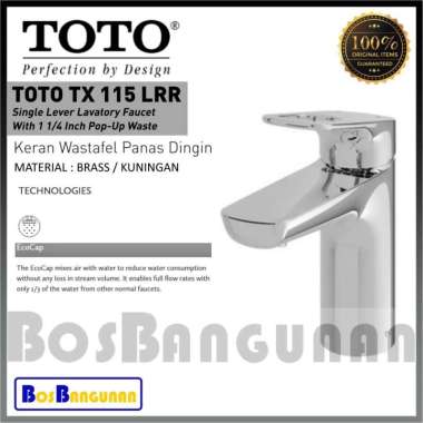 KERAN WASTAFEL TOTO TX115LRR Lavatory Mixer Faucet TOTO TX 115 LRR
