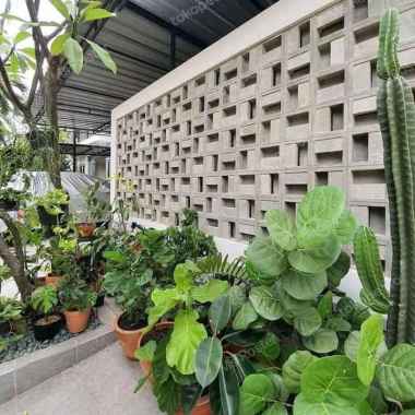 Roster Beton Lubang Angin Modern Warna Abu/Hiasan Dinding Minimalis