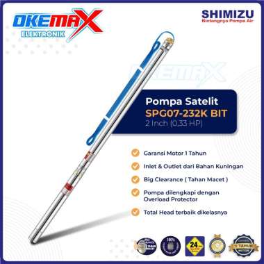 Shimizu Pompa Air Submersible Pump 2”+cable SPG07-232K BIT
