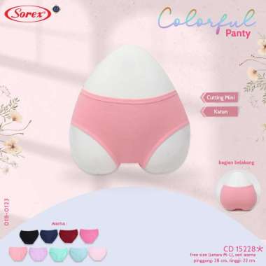 Sorex CD Wanita Mini Katun Polos Size M-L Colorful Panty 15228