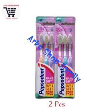 TWINPACK PEPSODENT Sikat Gigi Nano Soft Sensitive Isi 2 - Warna Random