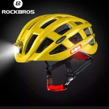 Helm Sepeda Lampu Rockbross Kuning - Kuning Kuning