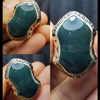 Akik Cincin Batu Natural Ijo Garut Nogosui Ring Sandal Terompah Antik1