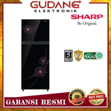 LEMARI ES 2 PINTU SHARP SJ-317MG SHINE KULKAS SHARP SJ 317 MG