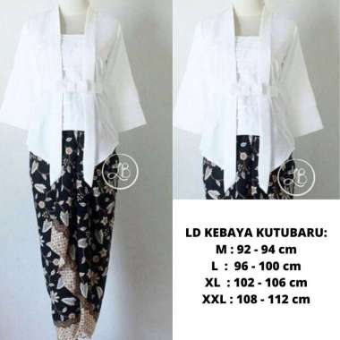KUTUBARU BALOTELI KEBAYA / SETELAN KEBAYA KUTUBARU M SET PUTIH