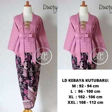 KUTUBARU BALOTELI KEBAYA / SETELAN KEBAYA KUTUBARU XXL SET DUSTY