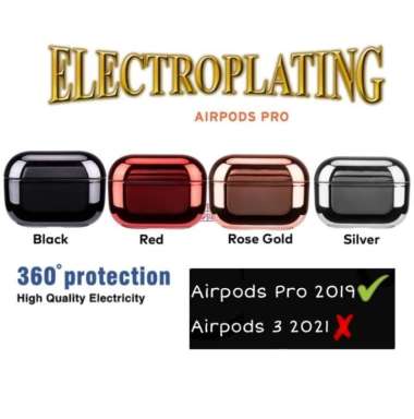 Case Airpods Pro 2019 / Airpods 3 Electroplate Metalic Airpods Pro 2019 Red