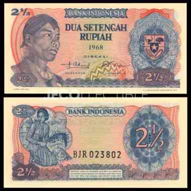 Uang Kuno Indonesia 2.5 Rupiah 1968 Seri Sudirman UNC