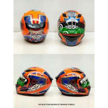 Helm Full Face IOZ Blue Star Scream Racing,Helm SNI Racing 07 Orange stabilo