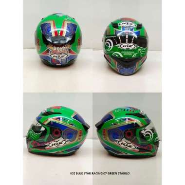Helm Full Face IOZ Blue Star Scream Racing,Helm SNI Racing 07 Green Stabilo
