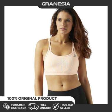 Reebok Les Mills Hero Strappy Bra Pad CE6671|Sports Bra Wanita Fitness S