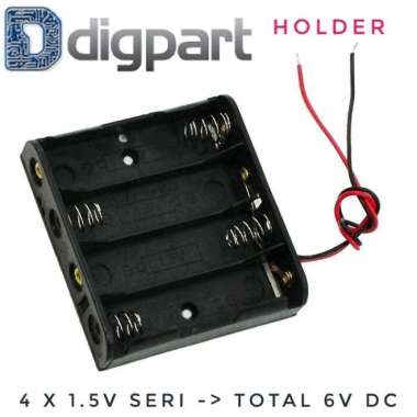 Holder Dudukan Baterai AA Isi 4 (4 slot Baterai AA)