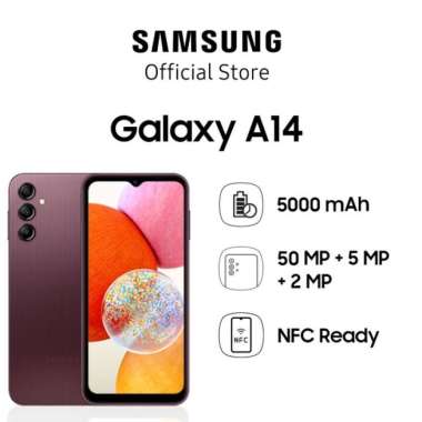 SAMSUNG A14 RAM 6/128 GB GARANSI RESMI BISA KREDIVO / PAYLATER RED