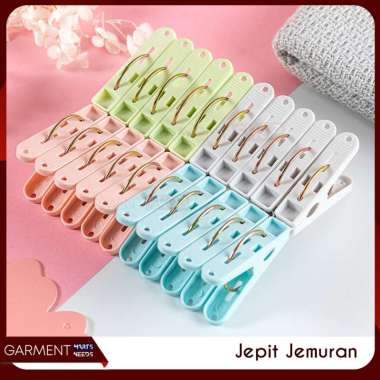 Jepit Baju Kaos Kaki Celana Dalam Jepitan Jemuran Plastik Murah Warna 12 PCS