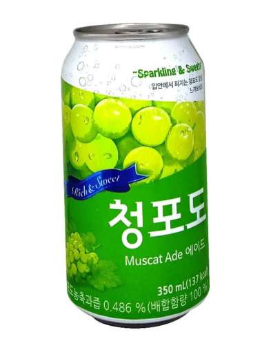 MINUMAN SODA MUSCAT ADE 350ML GREEN GRAPE KALENG