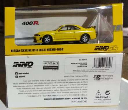 Inno64 Nissan Skyline Gt-R (R33) Nismoo 400R - In64-400R-Lyl Multicolor