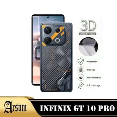 PROMO Garskin Skin Carbon INFINIX GT 10 PRO Pelindung Layar Belakang Ponsel