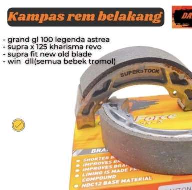 KAMPAS REM BELAKANG DAYTONA SUPRA X KHARISMA GRAND REVO SUPRA FIT NEW WIN 100