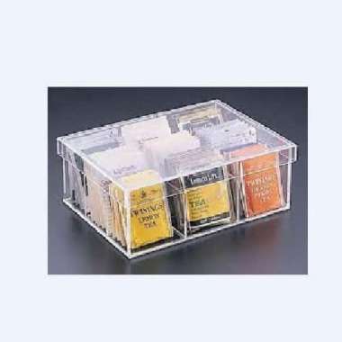 akrilik box tutup tempat wadah kartu nama sekat