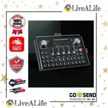 Mixer Audio External Sound Card Live Voice Changer 18 Effects
