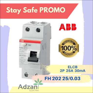 PROMO! ABB ELCB/RCCB 2P 25A 30mA FH202 2CSF202006R1250 Rumah