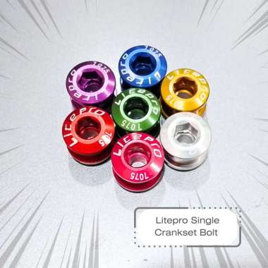 LITEPRO Single Crankset Bolt 7075 | Single Baut Chainring Sepeda MTB Gold