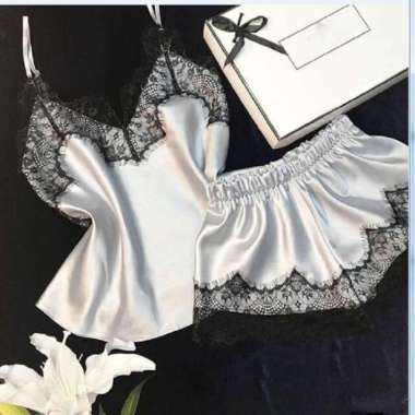 Manja Girl - Lingire Sexy Baju Tidur Celana Pendek 073 silver