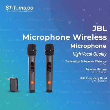 JBL Wireless Microphone Set 2 Mic Wireless Karaoke With Receiver