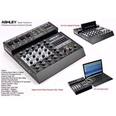 Ashley Premium6 Mixer Audio.Ush/Bluetooth.Ori Ashley Multicolor