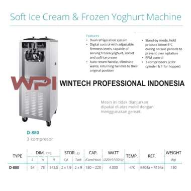 GEA D-880 Soft Ice Cream Machine Atau Mesin Pembuat Soft Ice Cream - Frozen Yoghurt Machine - Mesin 