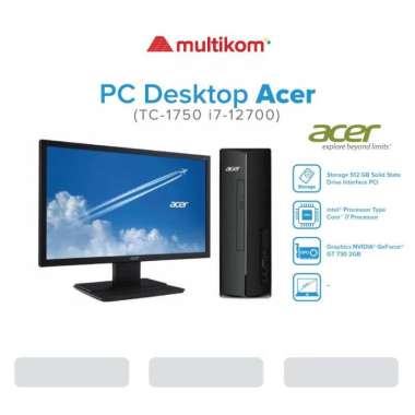 PC DESKTOP ACER TC-1750 i7-12700 8GB 512GB VGA NVIDIA GT730 W11 OHS