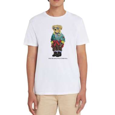 POLO - 7617.25 Mens T-shirt Bear - White Gray XXL