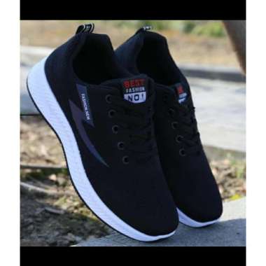 SPV Sepatu Sneakers Pria Casual Import Sport Best Fashion 41 hitam